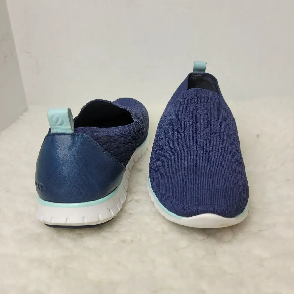 Cole Haan  Zerogrand Women's Size 7.5  Stitchlite Slip On Loafer Navy/White